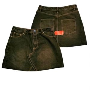 ♠️Forever 21♠️Frayed Hem Black 14.5" Long  Mini Skirt, Size M, NWT
